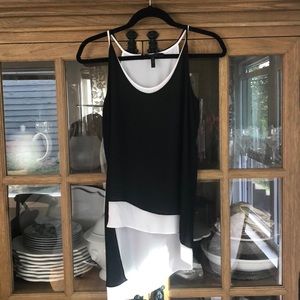 BCBG Black & white cami/Top